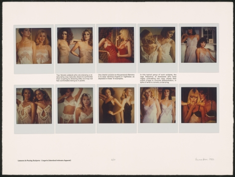 Heinecken, Lessons in Posing Subjects / Lingerie (Identical Intimate Apparel)