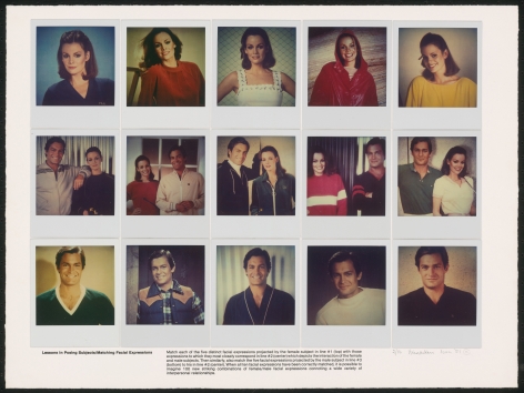 Heinecken, Lessons in Posing Subjects / Matching Facial Expressions, 1981